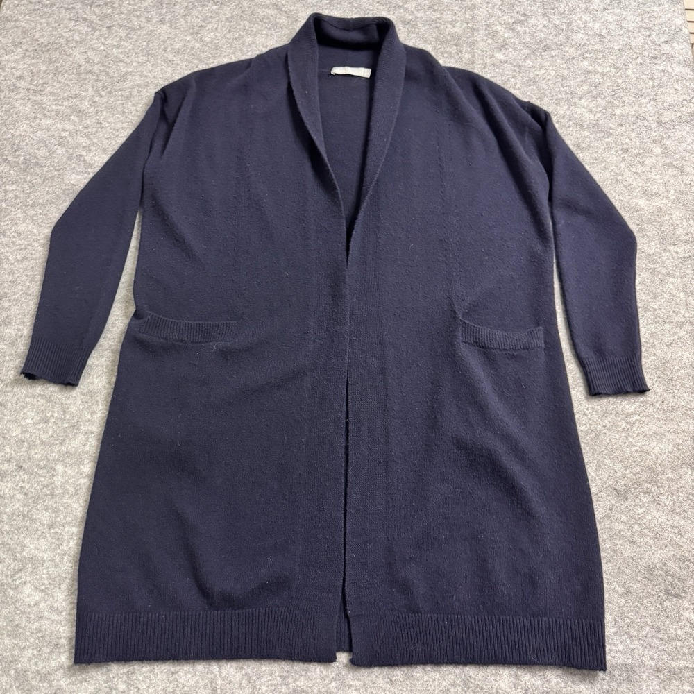 Vince Cashmere Cardigan Sweater Womens XS Navy‎ Blue Open Front